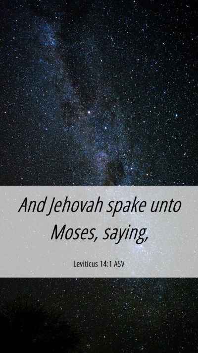 Picture 06 - Leviticus 14:1 ASV Mobile Phone Wallpaper - And Jehovah spake unto Moses, - Mobile Bible Verse Wallpaper