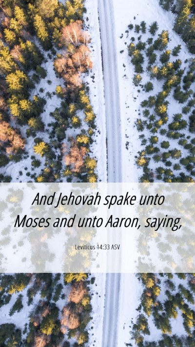 Picture 06 - Leviticus 14:33 ASV Mobile Phone Wallpaper - And Jehovah spake unto Moses and unto Aaron, - Mobile Bible Verse Wallpaper