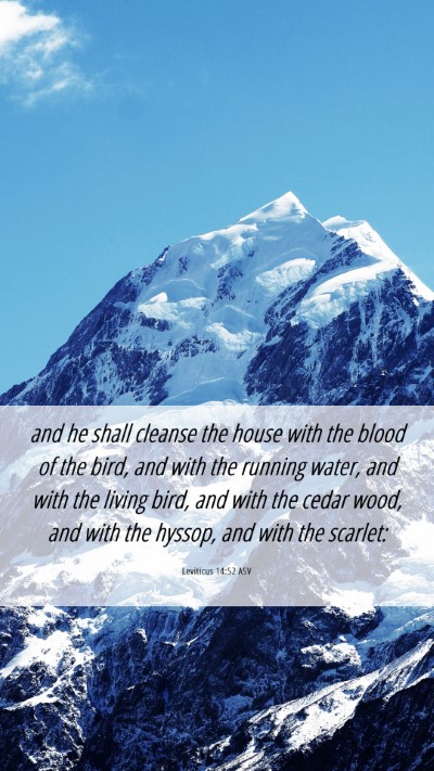Picture 06 - Leviticus 14:52 ASV Mobile Phone Wallpaper - and he shall cleanse the house with the blood of - Mobile Bible Verse Wallpaper