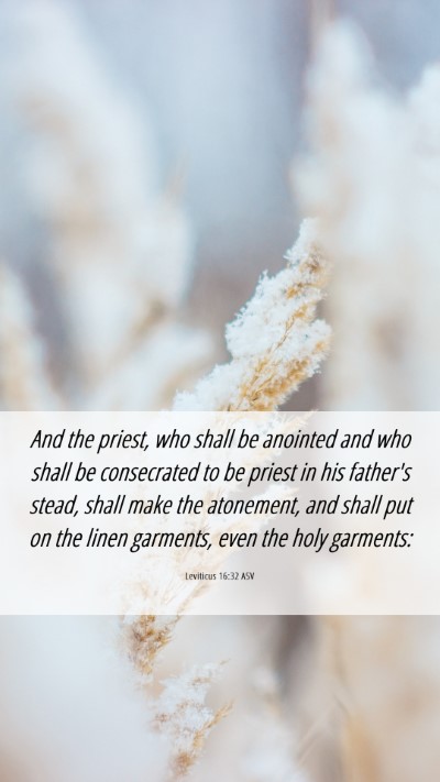 Picture 06 - Leviticus 16:32 ASV Mobile Phone Wallpaper - And the priest, who shall be anointed and who - Mobile Bible Verse Wallpaper