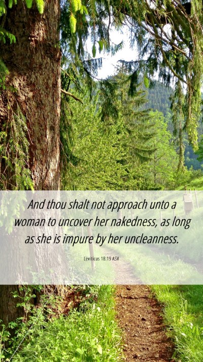Picture 06 - Leviticus 18:19 ASV Mobile Phone Wallpaper - And thou shalt not approach unto a woman to - Mobile Bible Verse Wallpaper