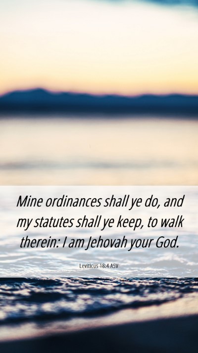 Picture 06 - Leviticus 18:4 ASV Mobile Phone Wallpaper - Mine ordinances shall ye do, and my statutes - Mobile Bible Verse Wallpaper