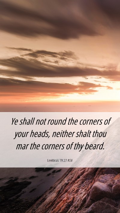 Picture 06 - Leviticus 19:27 ASV Mobile Phone Wallpaper - Ye shall not round the corners of your heads, - Mobile Bible Verse Wallpaper