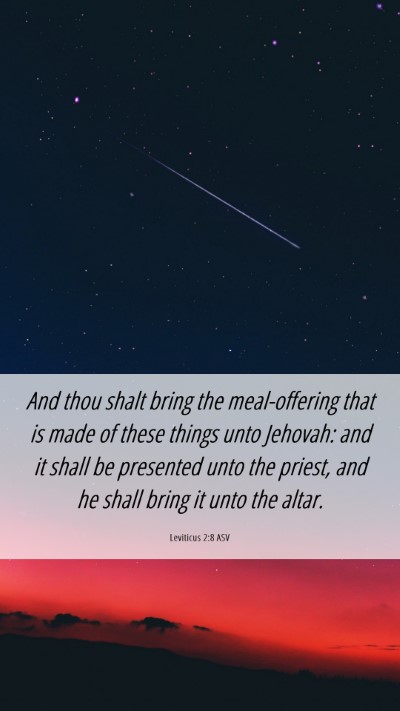 Picture 06 - Leviticus 2:8 ASV Mobile Phone Wallpaper - And thou shalt bring the meal-offering that is - Mobile Bible Verse Wallpaper