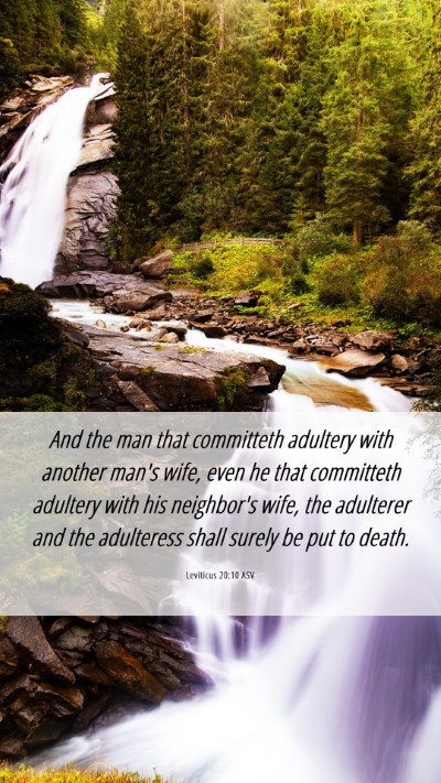 Picture 06 - Leviticus 20:10 ASV Mobile Phone Wallpaper - And the man that committeth adultery with another - Mobile Bible Verse Wallpaper