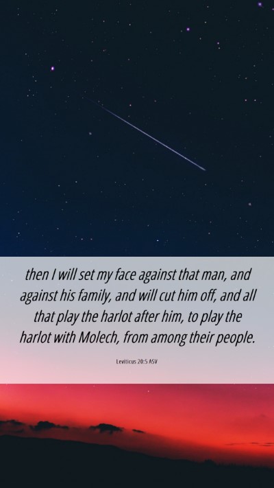 Picture 06 - Leviticus 20:5 ASV Mobile Phone Wallpaper - then I will set my face against that man, and - Mobile Bible Verse Wallpaper