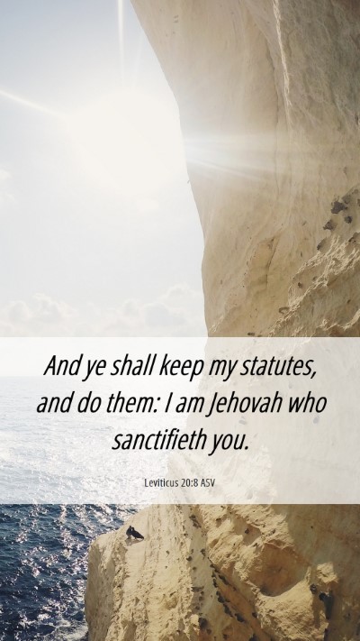 Picture 06 - Leviticus 20:8 ASV Mobile Phone Wallpaper - And ye shall keep my statutes, and do them: I am - Mobile Bible Verse Wallpaper
