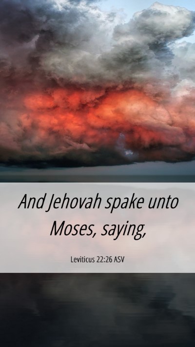 Picture 06 - Leviticus 22:26 ASV Mobile Phone Wallpaper - And Jehovah spake unto Moses, - Mobile Bible Verse Wallpaper