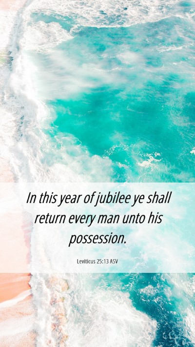 Picture 06 - Leviticus 25:13 ASV Mobile Phone Wallpaper - In this year of jubilee ye shall return every man - Mobile Bible Verse Wallpaper
