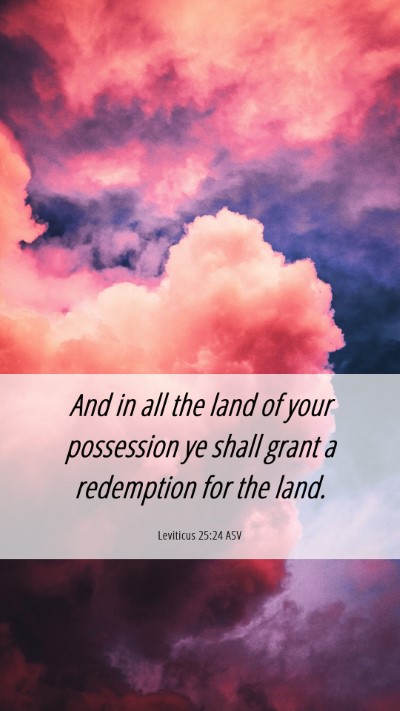 Picture 06 - Leviticus 25:24 ASV Mobile Phone Wallpaper - And in all the land of your possession ye shall - Mobile Bible Verse Wallpaper