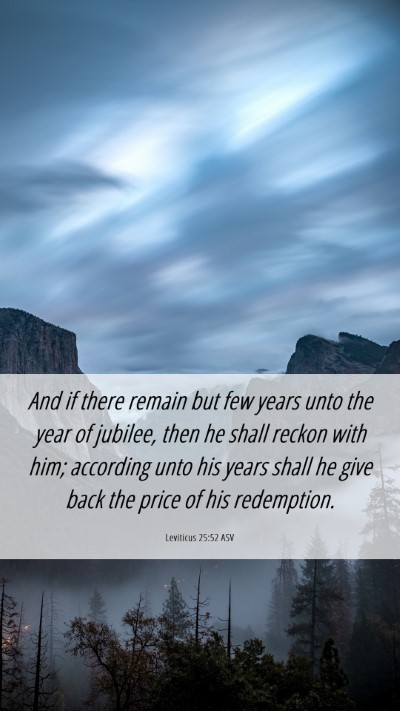 Picture 06 - Leviticus 25:52 ASV Mobile Phone Wallpaper - And if there remain but few years unto the year - Mobile Bible Verse Wallpaper