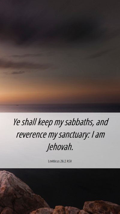 Picture 06 - Leviticus 26:2 ASV Mobile Phone Wallpaper - Ye shall keep my sabbaths, and reverence my - Mobile Bible Verse Wallpaper