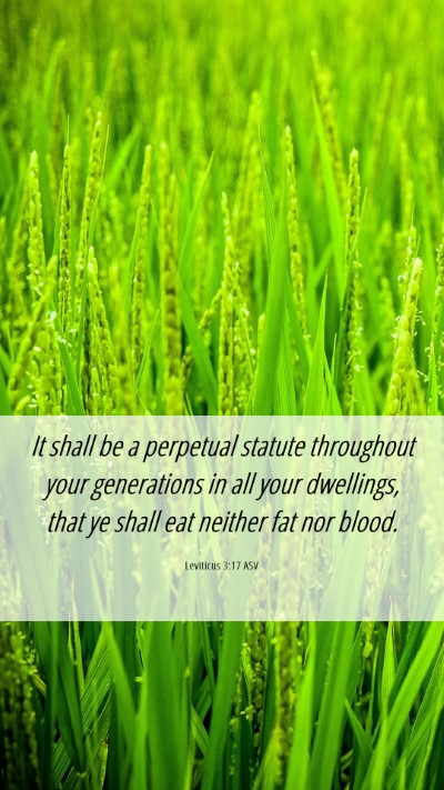 Picture 06 - Leviticus 3:17 ASV Mobile Phone Wallpaper - It shall be a perpetual statute throughout your - Mobile Bible Verse Wallpaper