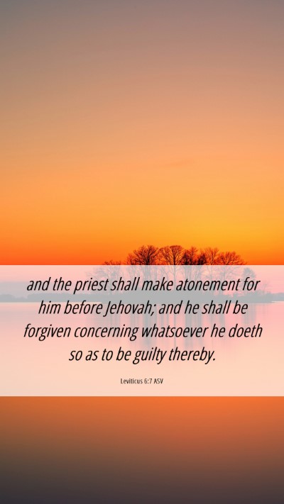 Picture 06 - Leviticus 6:7 ASV Mobile Phone Wallpaper - and the priest shall make atonement for him - Mobile Bible Verse Wallpaper