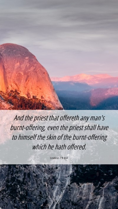 Picture 06 - Leviticus 7:8 ASV Mobile Phone Wallpaper - And the priest that offereth any man's - Mobile Bible Verse Wallpaper