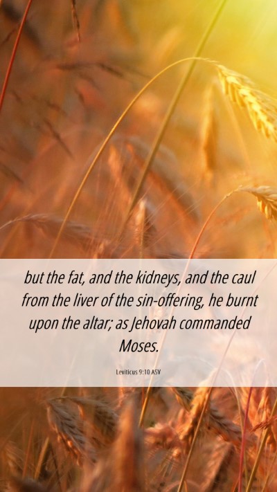 Picture 06 - Leviticus 9:10 ASV Mobile Phone Wallpaper - but the fat, and the kidneys, and the caul from - Mobile Bible Verse Wallpaper