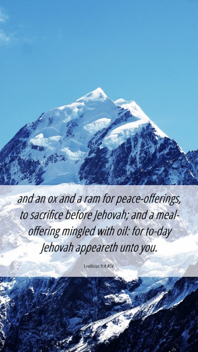 Picture 06 - Leviticus 9:4 ASV Mobile Phone Wallpaper - and an ox and a ram for peace-offerings, to - Mobile Bible Verse Wallpaper