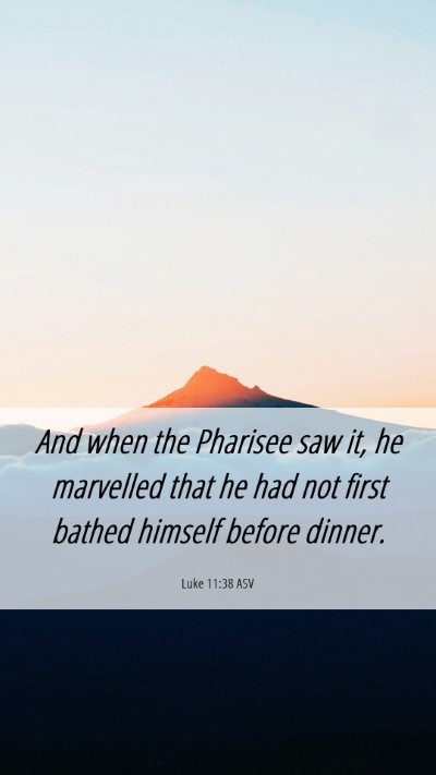Picture 06 - Luke 11:38 ASV Mobile Phone Wallpaper - And when the Pharisee saw it, he marvelled that - Mobile Bible Verse Wallpaper