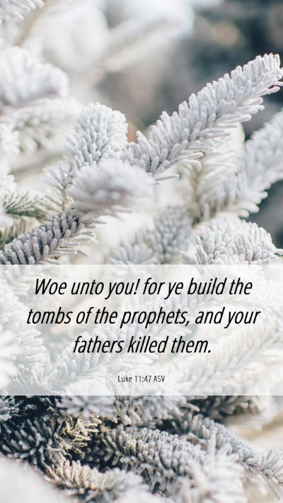 Picture 06 - Luke 11:47 ASV Mobile Phone Wallpaper - Woe unto you! for ye build the tombs of the - Mobile Bible Verse Wallpaper
