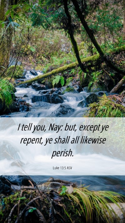 Picture 06 - Luke 13:5 ASV Mobile Phone Wallpaper - I tell you, Nay: but, except ye repent, ye shall - Mobile Bible Verse Wallpaper