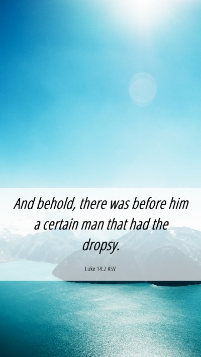 Picture 06 - Luke 14:2 ASV Mobile Phone Wallpaper - And behold, there was before him a certain man - Mobile Bible Verse Wallpaper