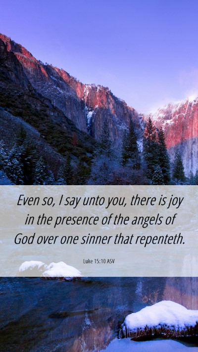 Picture 06 - Luke 15:10 ASV Mobile Phone Wallpaper - Even so, I say unto you, there is joy in the - Mobile Bible Verse Wallpaper