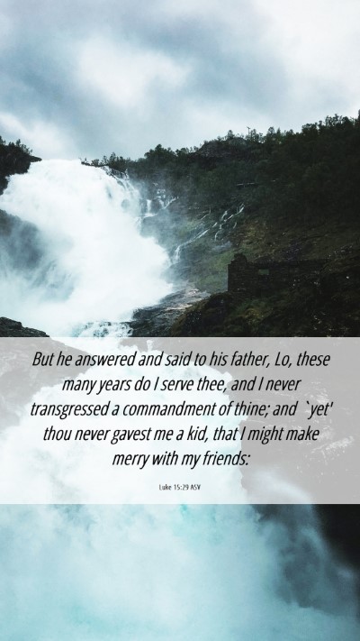 Picture 06 - Luke 15:29 ASV Mobile Phone Wallpaper - But he answered and said to his father, Lo, these - Mobile Bible Verse Wallpaper