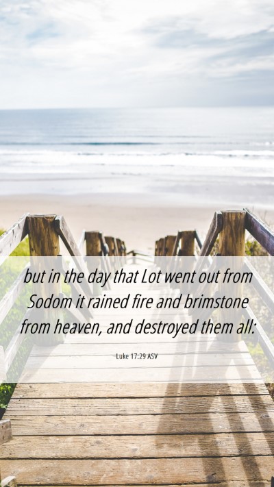 Picture 06 - Luke 17:29 ASV Mobile Phone Wallpaper - but in the day that Lot went out from Sodom it - Mobile Bible Verse Wallpaper