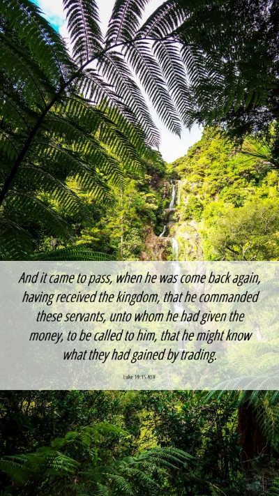 Picture 06 - Luke 19:15 ASV Mobile Phone Wallpaper - And it came to pass, when he was come back again, - Mobile Bible Verse Wallpaper