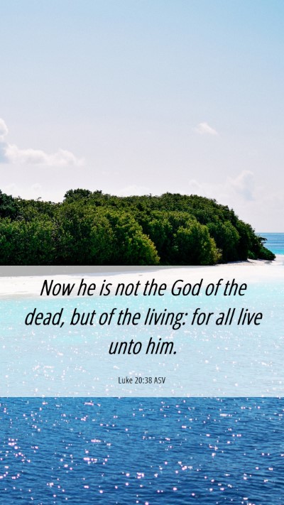 Picture 06 - Luke 20:38 ASV Mobile Phone Wallpaper - Now he is not the God of the dead, but of the - Mobile Bible Verse Wallpaper