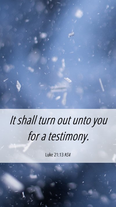 Picture 06 - Luke 21:13 ASV Mobile Phone Wallpaper - It shall turn out unto you for a - Mobile Bible Verse Wallpaper