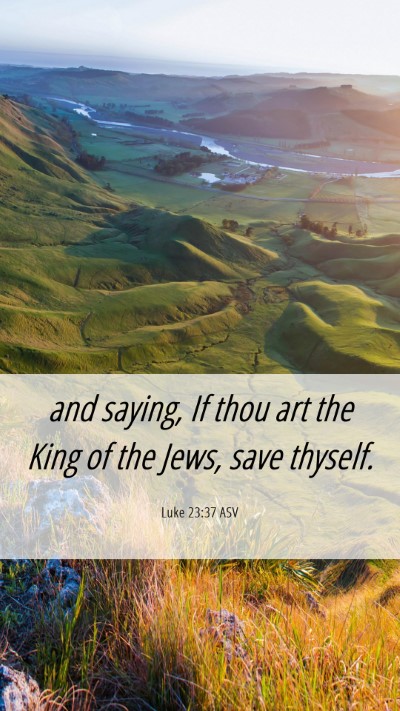 Picture 06 - Luke 23:37 ASV Mobile Phone Wallpaper - and saying, If thou art the King of the Jews, - Mobile Bible Verse Wallpaper