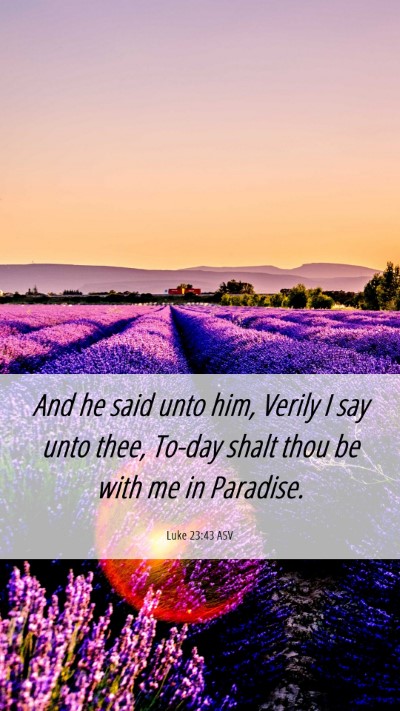 Picture 06 - Luke 23:43 ASV Mobile Phone Wallpaper - And he said unto him, Verily I say unto thee, - Mobile Bible Verse Wallpaper
