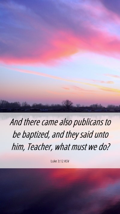 Picture 06 - Luke 3:12 ASV Mobile Phone Wallpaper - And there came also publicans to be baptized, and - Mobile Bible Verse Wallpaper