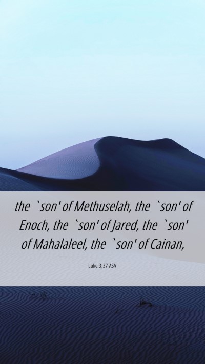 Picture 06 - Luke 3:37 ASV Mobile Phone Wallpaper - the `son' of Methuselah, the `son' of Enoch, the - Mobile Bible Verse Wallpaper