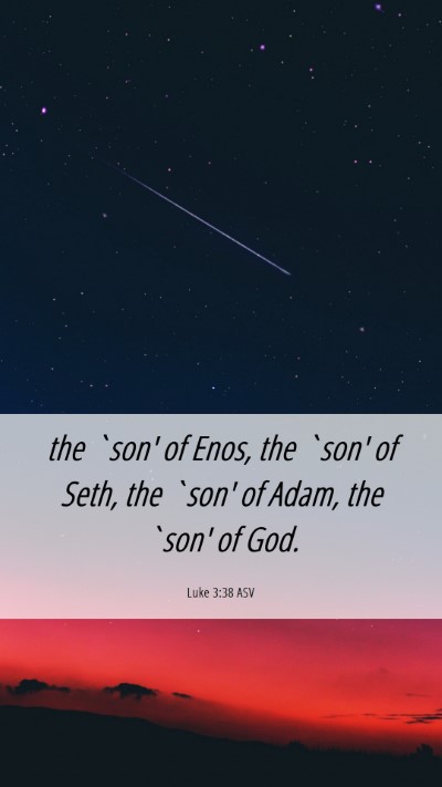 Picture 06 - Luke 3:38 ASV Mobile Phone Wallpaper - the `son' of Enos, the `son' of Seth, the `son' - Mobile Bible Verse Wallpaper