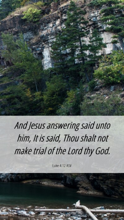 Picture 06 - Luke 4:12 ASV Mobile Phone Wallpaper - And Jesus answering said unto him, It is said, - Mobile Bible Verse Wallpaper