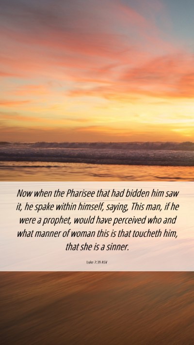 Picture 06 - Luke 7:39 ASV Mobile Phone Wallpaper - Now when the Pharisee that had bidden him saw it, - Mobile Bible Verse Wallpaper