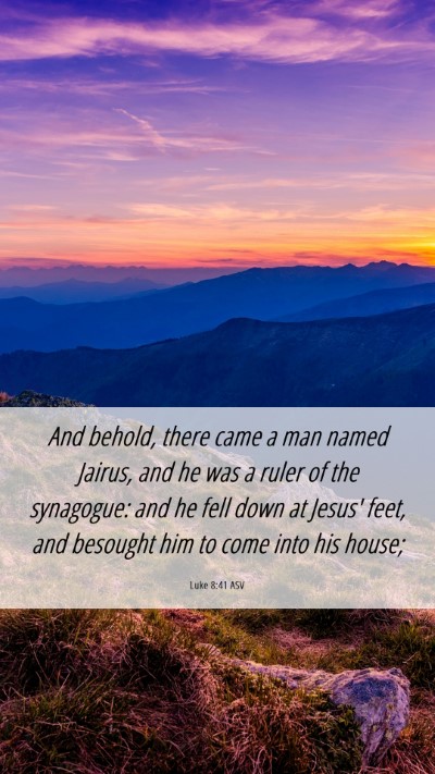 Picture 06 - Luke 8:41 ASV Mobile Phone Wallpaper - And behold, there came a man named Jairus, and he - Mobile Bible Verse Wallpaper