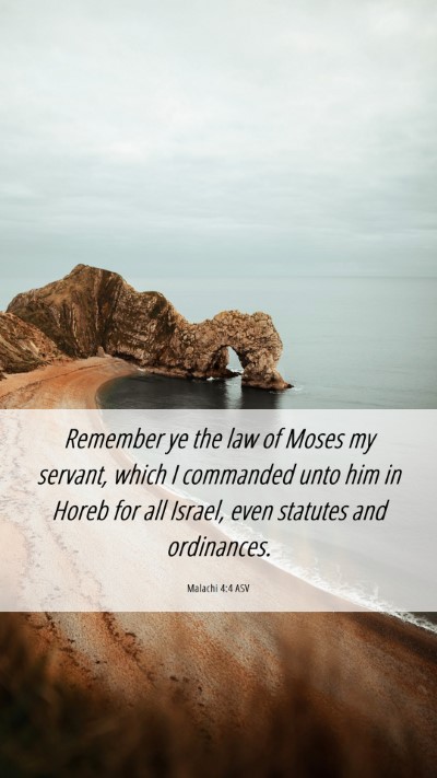 Picture 06 - Malachi 4:4 ASV Mobile Phone Wallpaper - Remember ye the law of Moses my servant, which I - Mobile Bible Verse Wallpaper