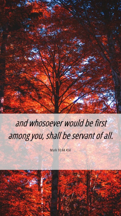 Picture 06 - Mark 10:44 ASV Mobile Phone Wallpaper - and whosoever would be first among you, shall be - Mobile Bible Verse Wallpaper