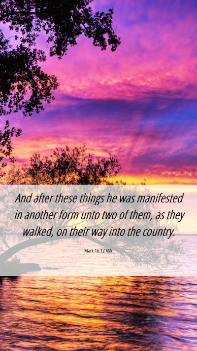 Picture 06 - Mark 16:12 ASV Mobile Phone Wallpaper - And after these things he was manifested in - Mobile Bible Verse Wallpaper