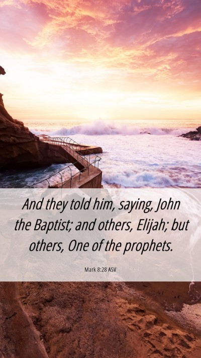 Picture 06 - Mark 8:28 ASV Mobile Phone Wallpaper - And they told him, saying, John the Baptist; and - Mobile Bible Verse Wallpaper