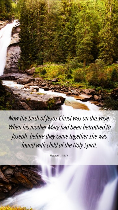 Picture 06 - Matthew 1:18 ASV Mobile Phone Wallpaper - Now the birth of Jesus Christ was on this wise: - Mobile Bible Verse Wallpaper