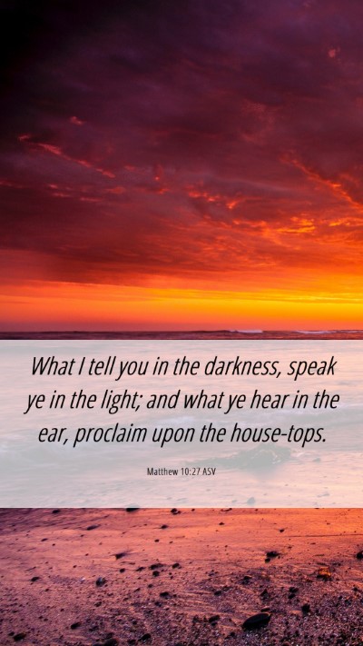 Picture 06 - Matthew 10:27 ASV Mobile Phone Wallpaper - What I tell you in the darkness, speak ye in the - Mobile Bible Verse Wallpaper