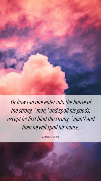 Picture 06 - Matthew 12:29 ASV Mobile Phone Wallpaper - Or how can one enter into the house of the strong - Mobile Bible Verse Wallpaper