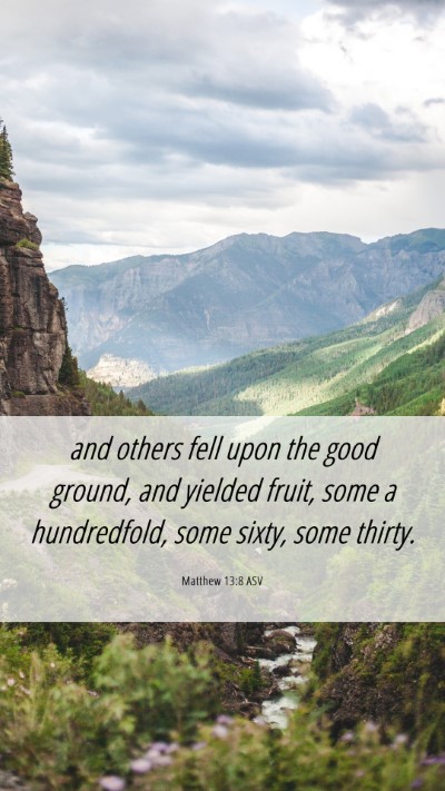 Picture 06 - Matthew 13:8 ASV Mobile Phone Wallpaper - and others fell upon the good ground, and yielded - Mobile Bible Verse Wallpaper