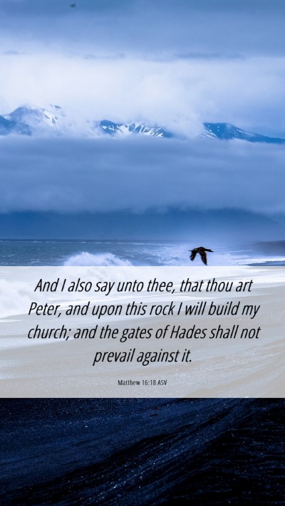 Picture 06 - Matthew 16:18 ASV Mobile Phone Wallpaper - And I also say unto thee, that thou art Peter, - Mobile Bible Verse Wallpaper