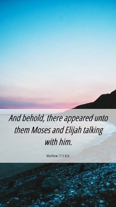 Picture 06 - Matthew 17:3 ASV Mobile Phone Wallpaper - And behold, there appeared unto them Moses and - Mobile Bible Verse Wallpaper