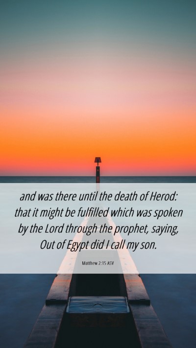 Picture 06 - Matthew 2:15 ASV Mobile Phone Wallpaper - and was there until the death of Herod: that it - Mobile Bible Verse Wallpaper